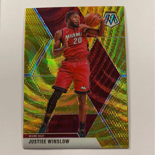 2019-20 Panini Mosaic TMall Justise Winslow Gold Wave #140