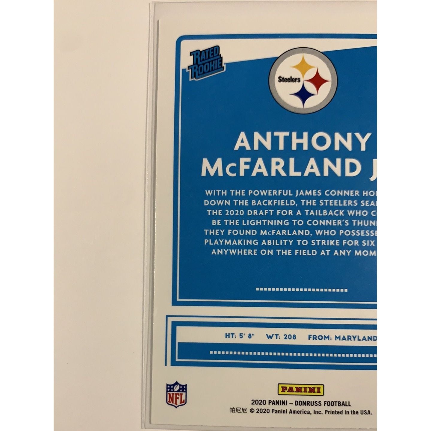  2020 Donruss Anthony McFarland Jr. Rated Rookie  Local Legends Cards & Collectibles