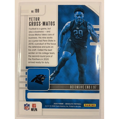  2020 Panini Absolute Yetur Gross-Matos RC  Local Legends Cards & Collectibles
