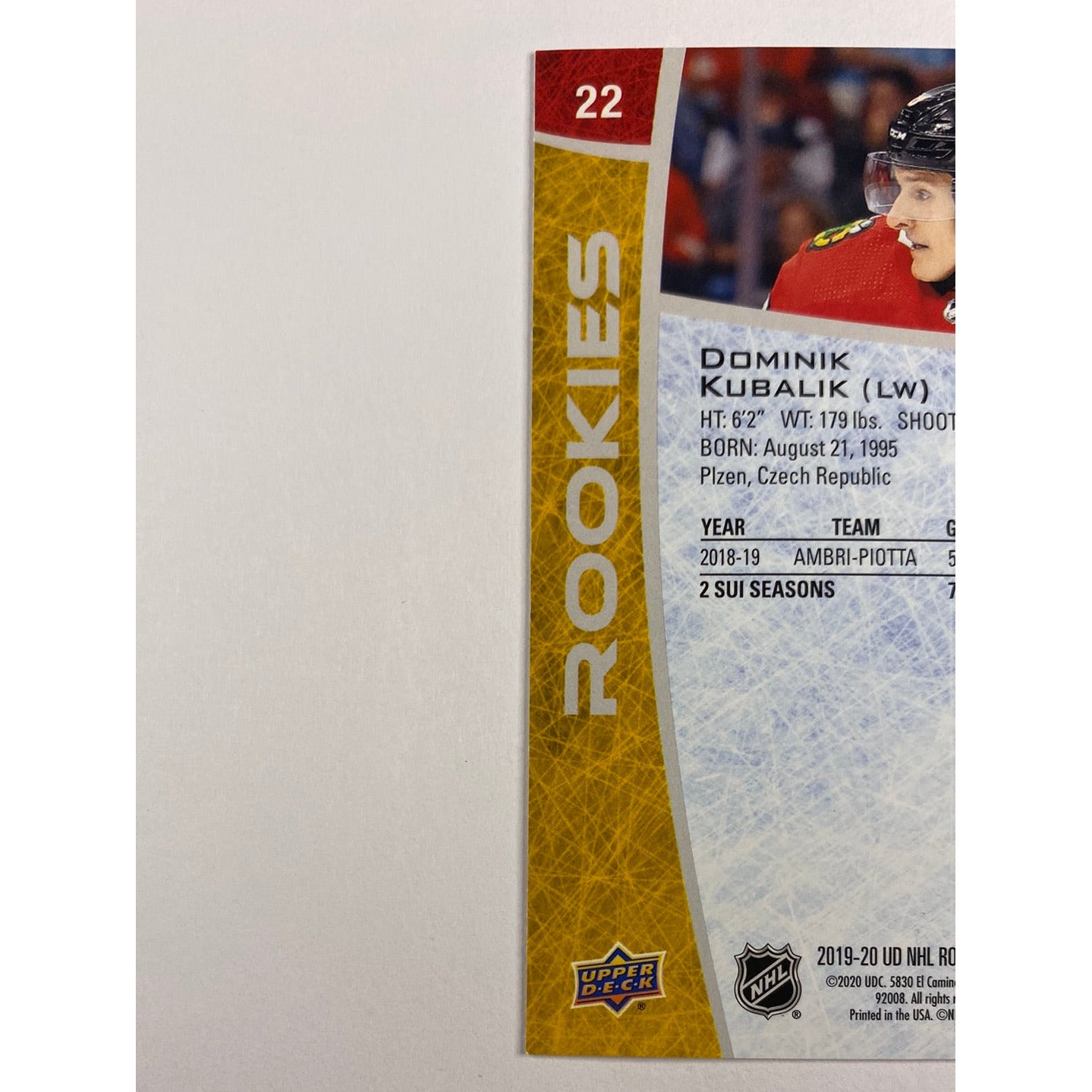 2019-20 Box Set Dominik Kubalik RC
