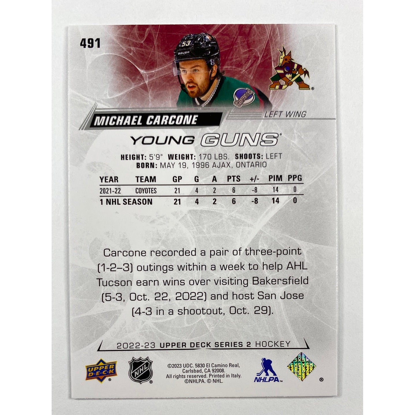 2022-23 Series 2 Michael Carcone Young Guns