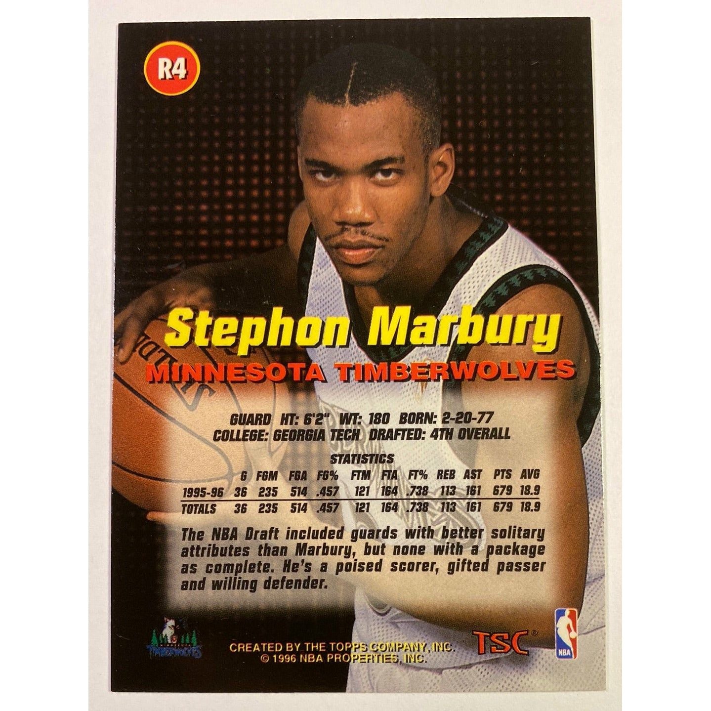1996-97 Topps Stadium Club Stephon “Starbury” Marbury RC