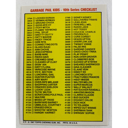 1987 Topps Garbage Pail Kids Flamin’ Raymond Die Cut