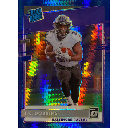  2020 Donruss Optic J.K. Dobbins Rated Rookie Blue Hyper Prizm “Crimped”  Local Legends Cards & Collectibles