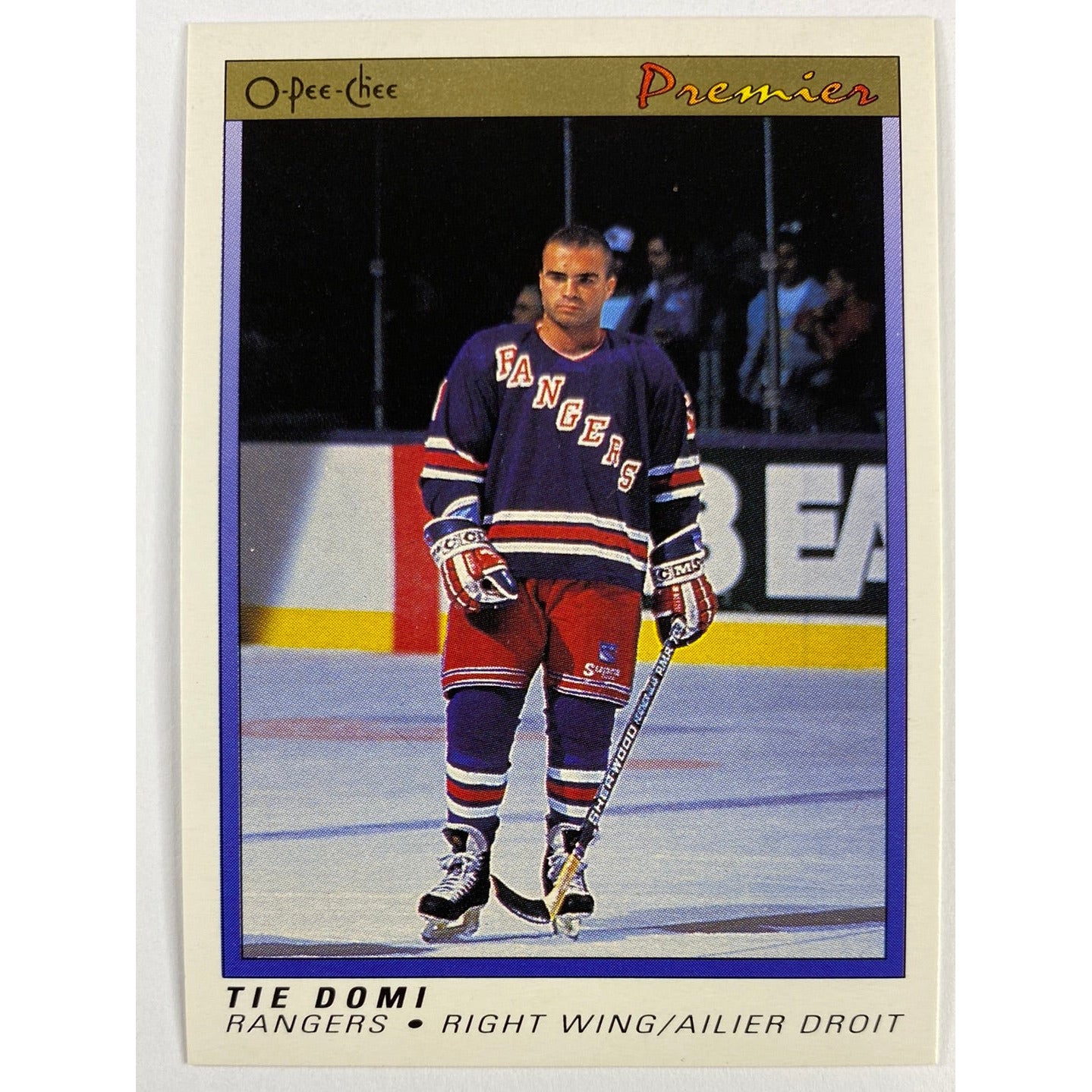 1990-91 O-Pee-Chee Premier Tie Domi RC