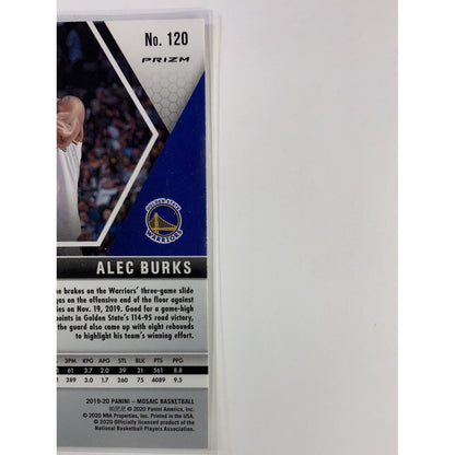  2019-20 Mosaic Alec Burks Blue Reactive Prizm  Local Legends Cards & Collectibles