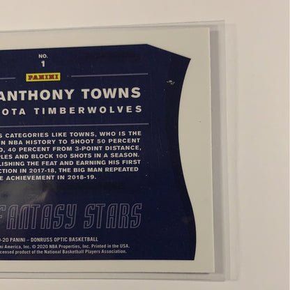  2019-20 Donruss Optic Karl-Anthony Towns Fantasy Stars  Local Legends Cards & Collectibles
