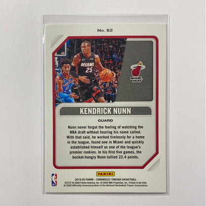 2019-20 Panini Chronicles Threads Kendrick Nunn Pink #82