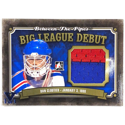 2013-14 In The Game Dan Cloutier Gold Version Big League Debut Patch 1/1