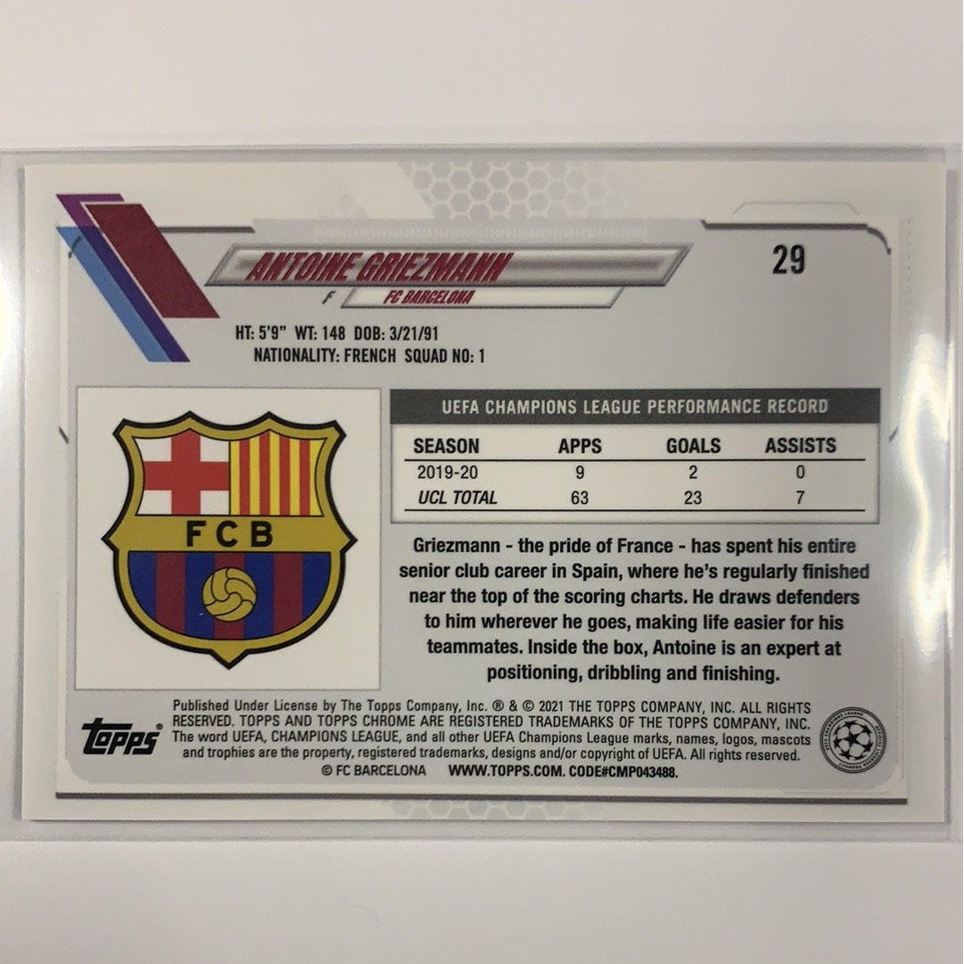  2021 Topps Chrome UEFA Antoine Griezmann Base #29  Local Legends Cards & Collectibles