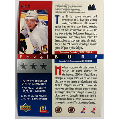 1994-95 Upper Deck McDonald’s Hat Tricks Pavel Bure Holo