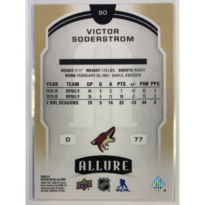  2020-21 Allure Victor Soderstrom Rookie Card  Local Legends Cards & Collectibles