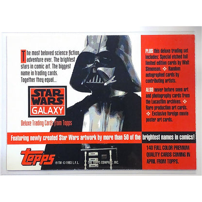  1993 Topps Star Wars Galaxy Stormtrooper and Dewback Promo Card  Local Legends Cards & Collectibles