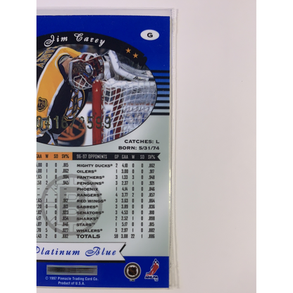  1997-98 Pinnacle Certified Jim Carey Platinum blue /2599  Local Legends Cards & Collectibles