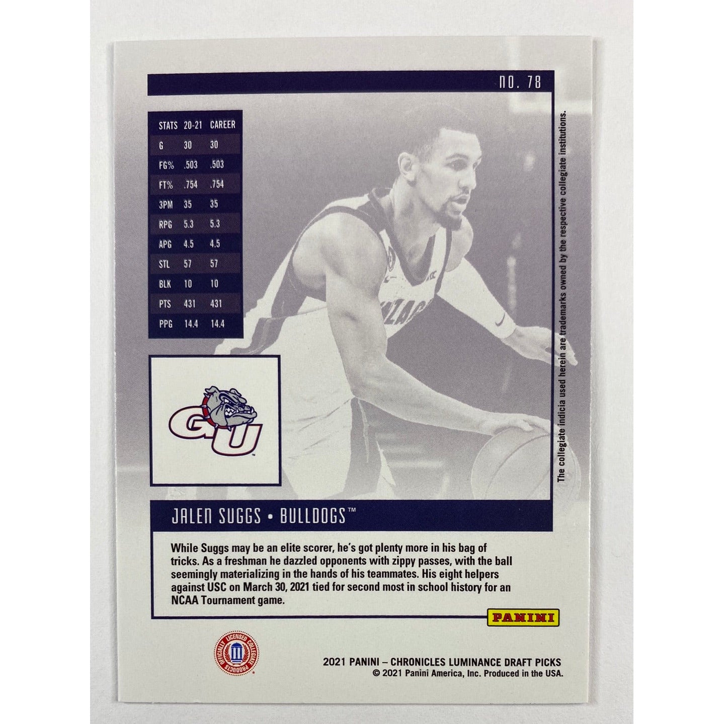 2021-22 Chronicles Luminance Jalen Suggs RC