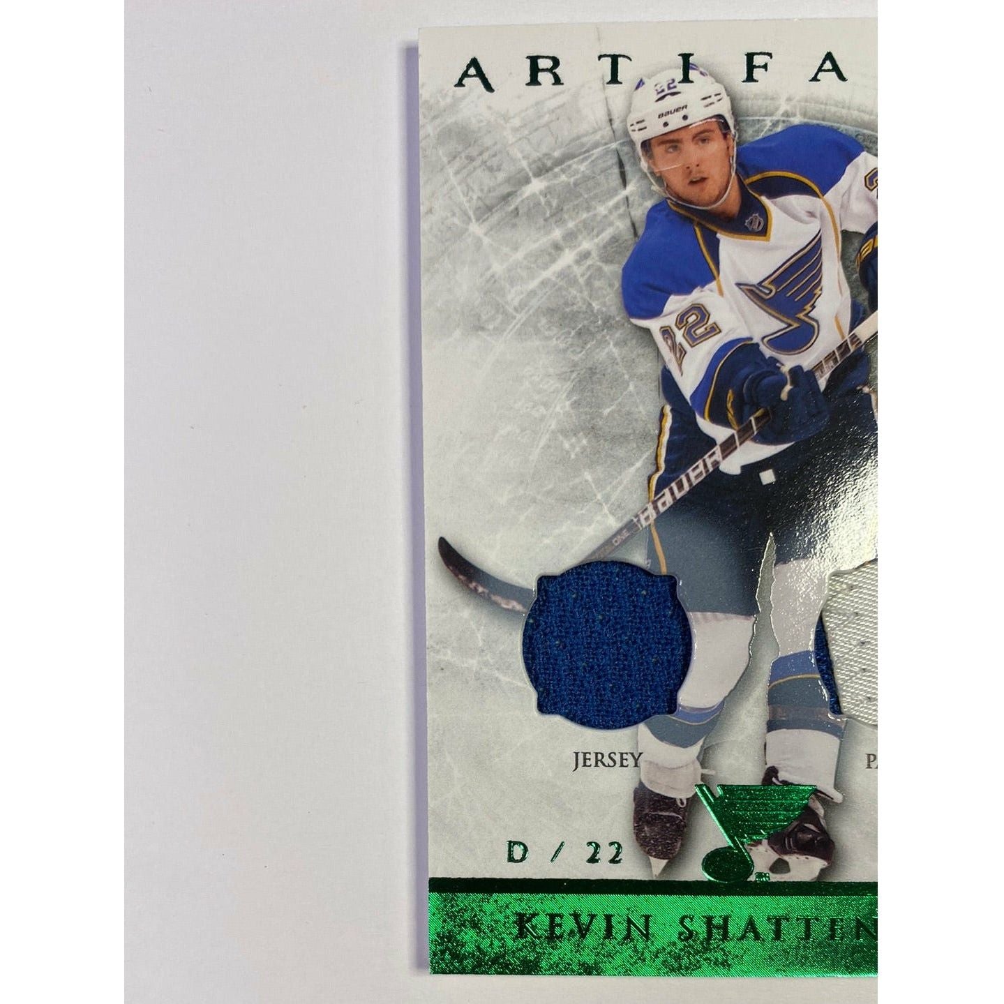 2012-13 Artifacts Kevin Shattenkirk Emerald Dual Patch /75