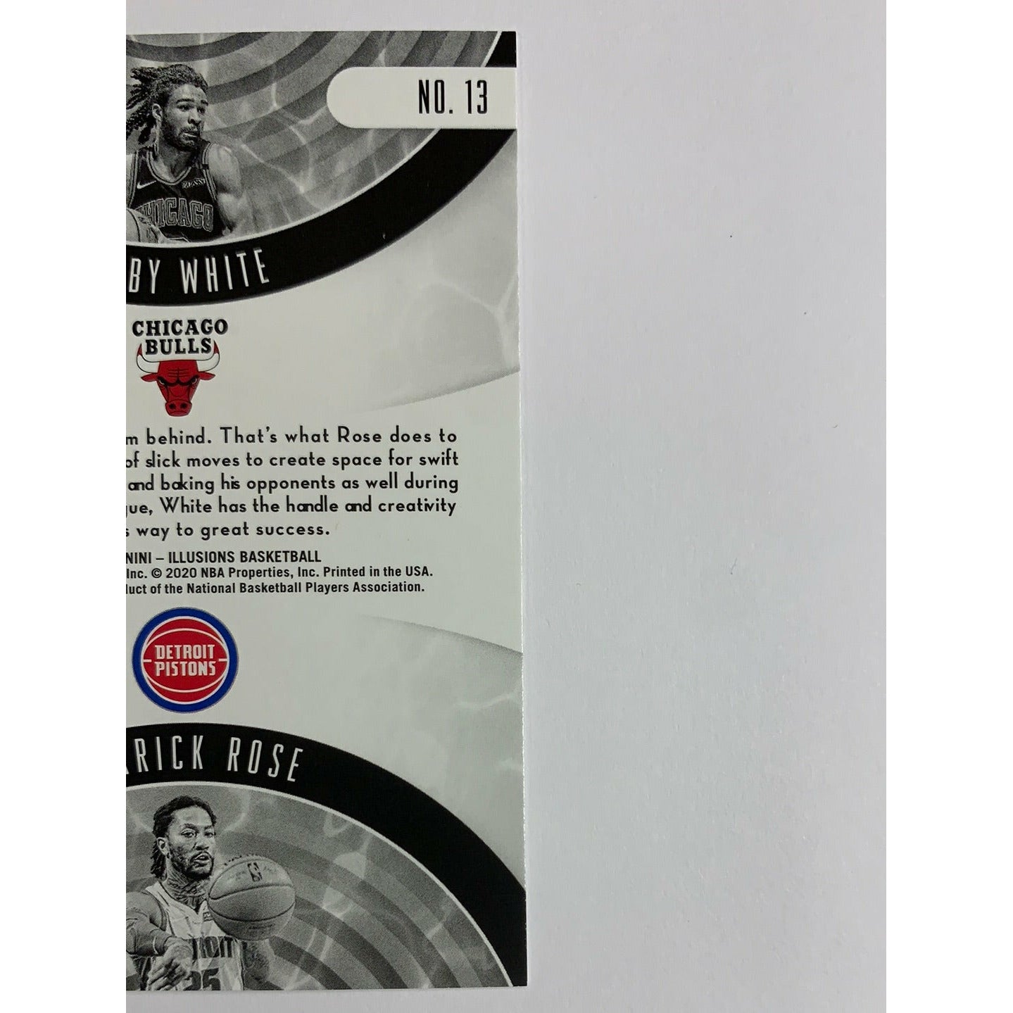 2019-20 Illusions Rookie Reflections Coby White Derrick Rose