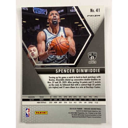 2019-20 Mosaic Spencer Dinwiddie Silver Holo Prizm