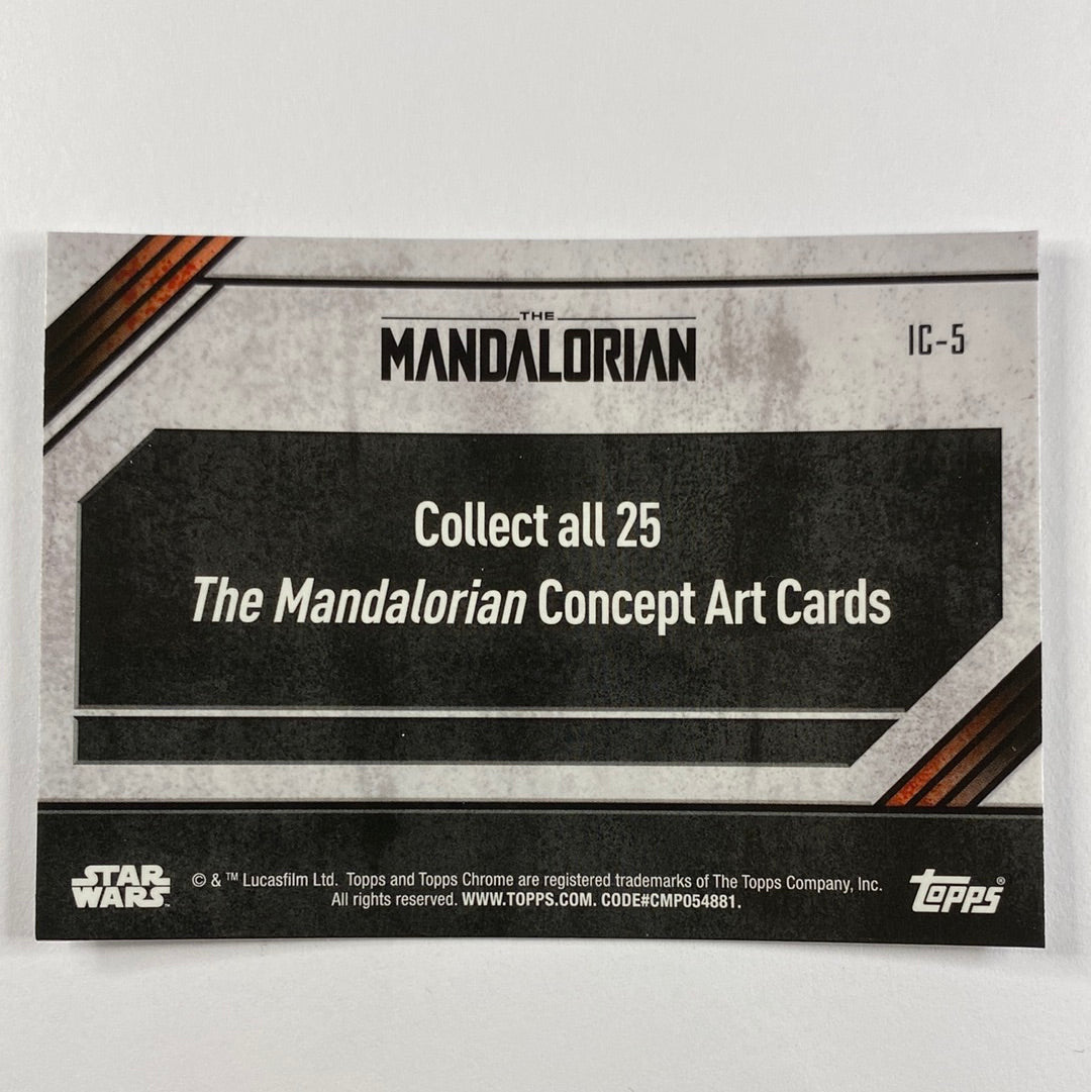 Topps Chrome The Mandalorian IC-5 Concept Card Refractor