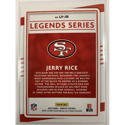  2020 Donruss Jerry Rice Legends Series  Local Legends Cards & Collectibles