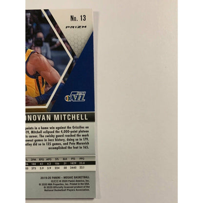 2019-20 Mosaic Donovan Mitchell Blue Reactive Prizm