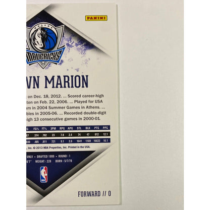  2012-13 Innovation Shawn Marion  Local Legends Cards & Collectibles