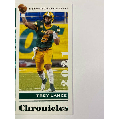 2021 Chronicles Draft Picks Trey Lance Green Parallel RC