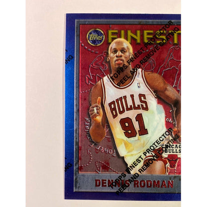 1995-96 Topps Finest Dennis Rodman Blue Unpeeled