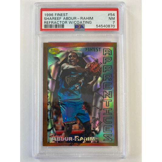 1996 Finest Shareef Abdur-Rahim Refractor W/Coating RC PSA 7