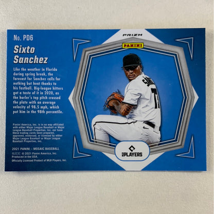 2021 Panini Mosaic Debuts Sixto Sanchez Blue/Green Prizm