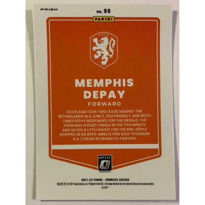 2021-22 Donruss Optic Memphis Depay Green Velocity Prizm