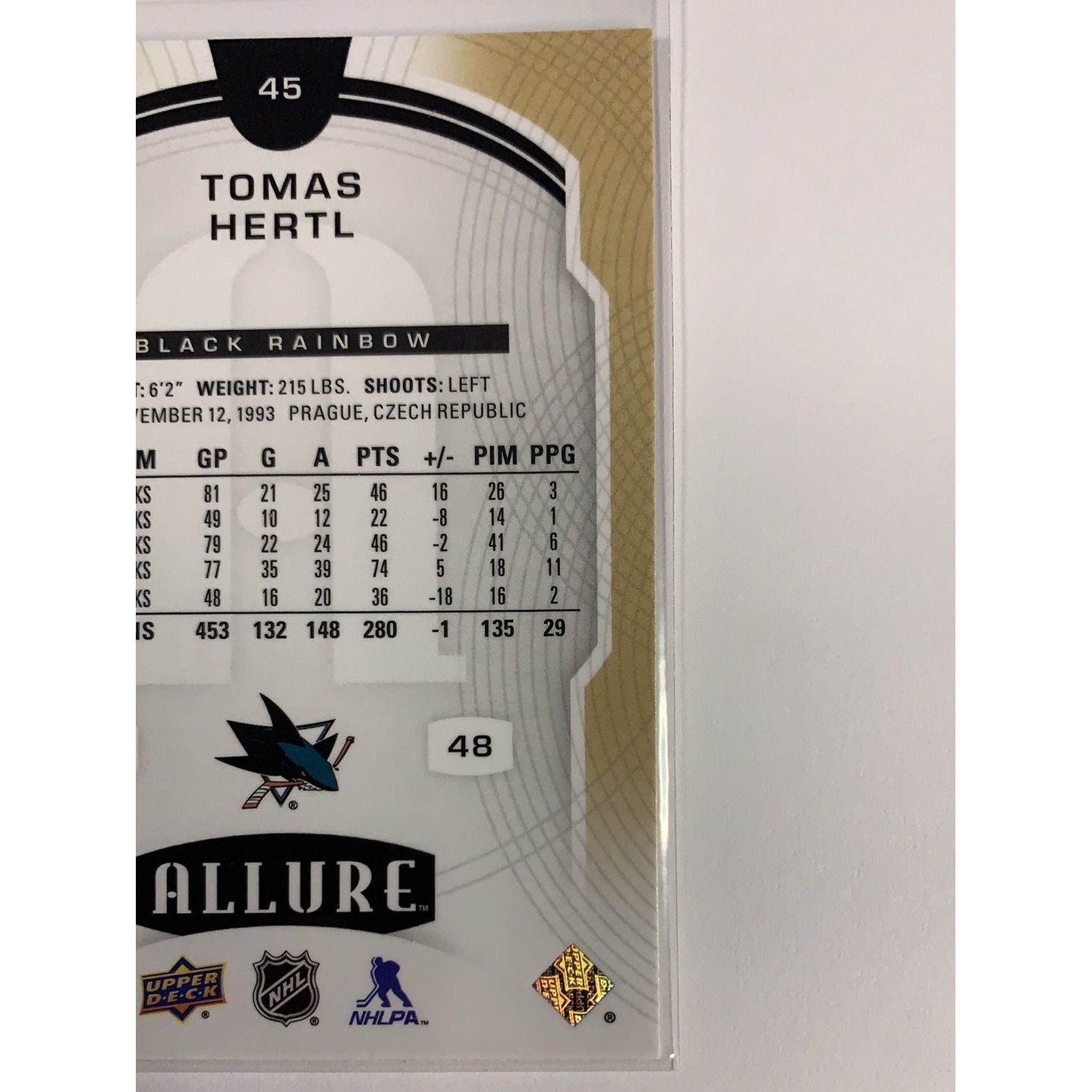 2020-21 Allure Tomas Hertl Black Rainbow  Local Legends Cards & Collectibles