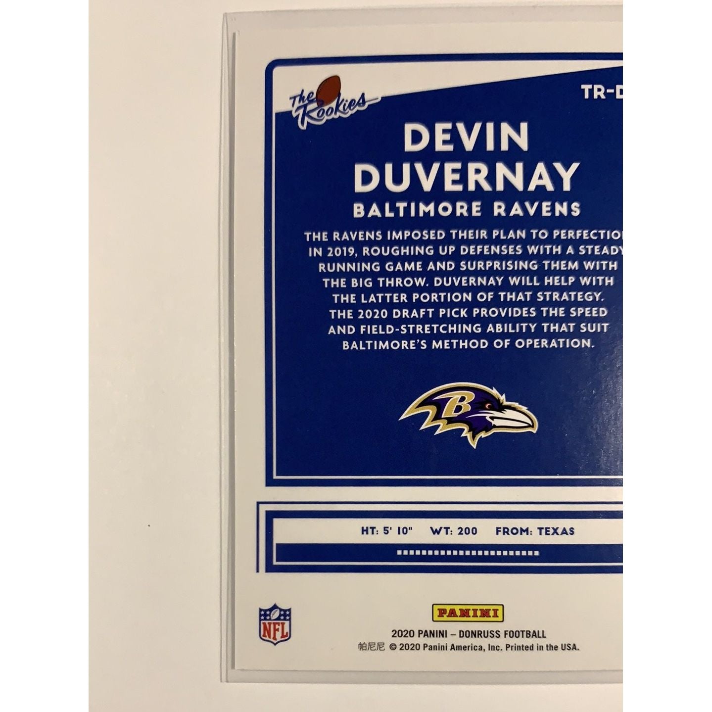  2020 Donruss Devin Duvernay The Rookies Holo Foil  Local Legends Cards & Collectibles