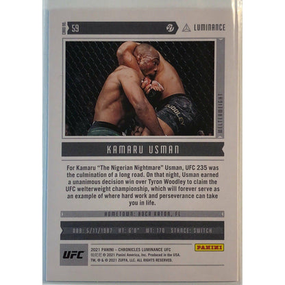 2021 Chronicles Luminance Kamaru Usman