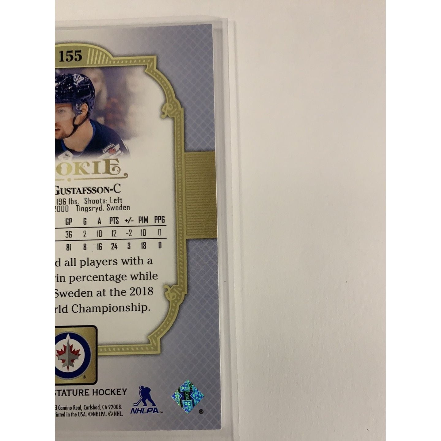  2019-20 Upper Deck Stature David Gustafsson Rookie Card /85  Local Legends Cards & Collectibles