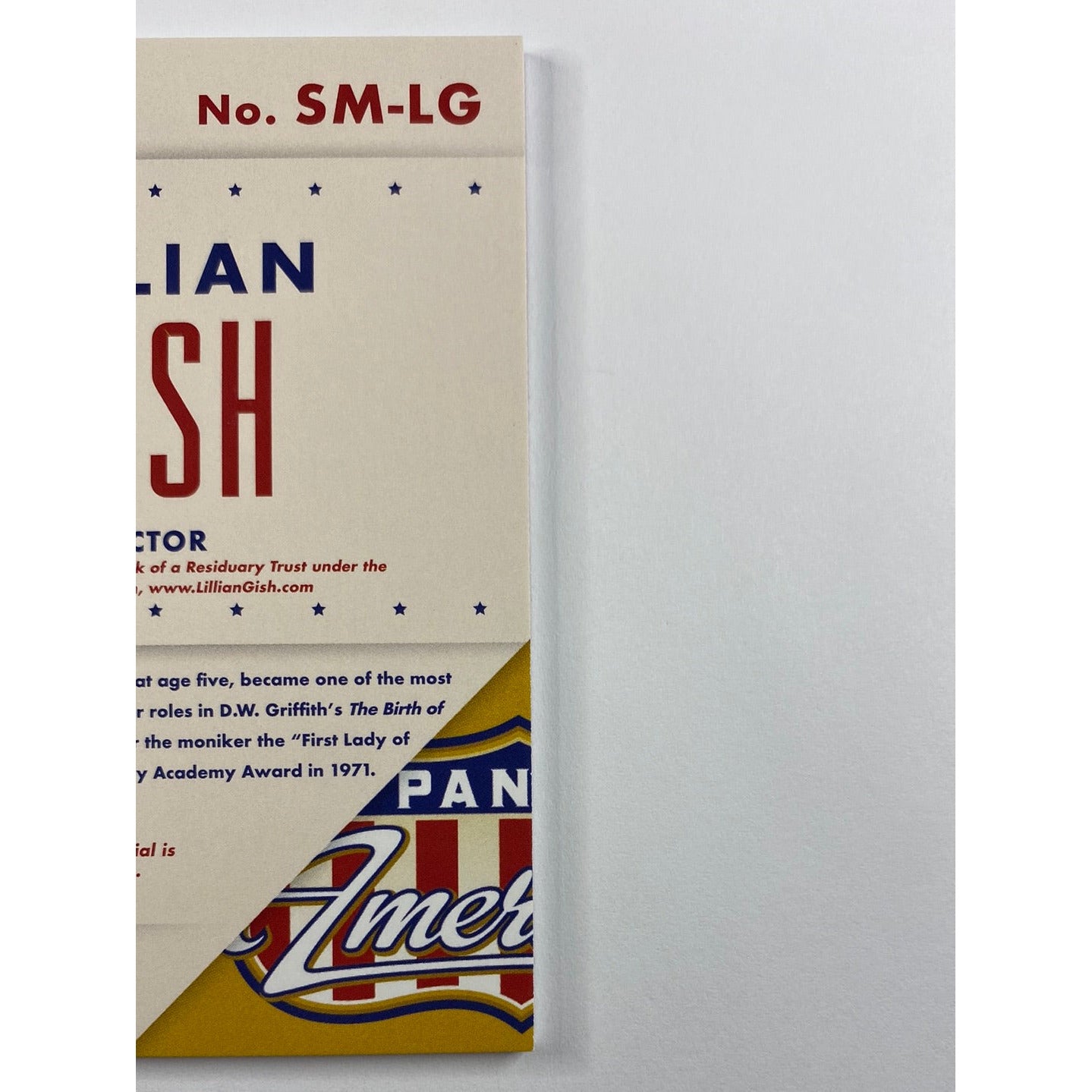 2015 Americana Lillian Gish Star Materials Patch