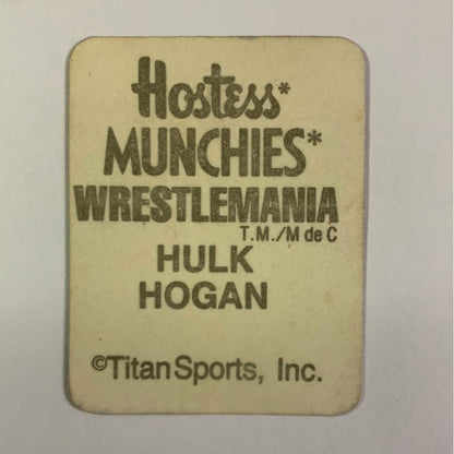  1987 Hostess Hulk Hogan Munchies Stickers  Local Legends Cards & Collectibles