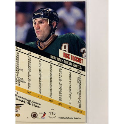  1999-00 Pacific Revolution Rick Tocchet Premier Dates /42  Local Legends Cards & Collectibles