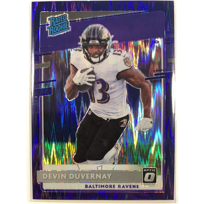  2020 Donruss Optic Devin Duvernay Purple Shock Rated Rookie  Local Legends Cards & Collectibles