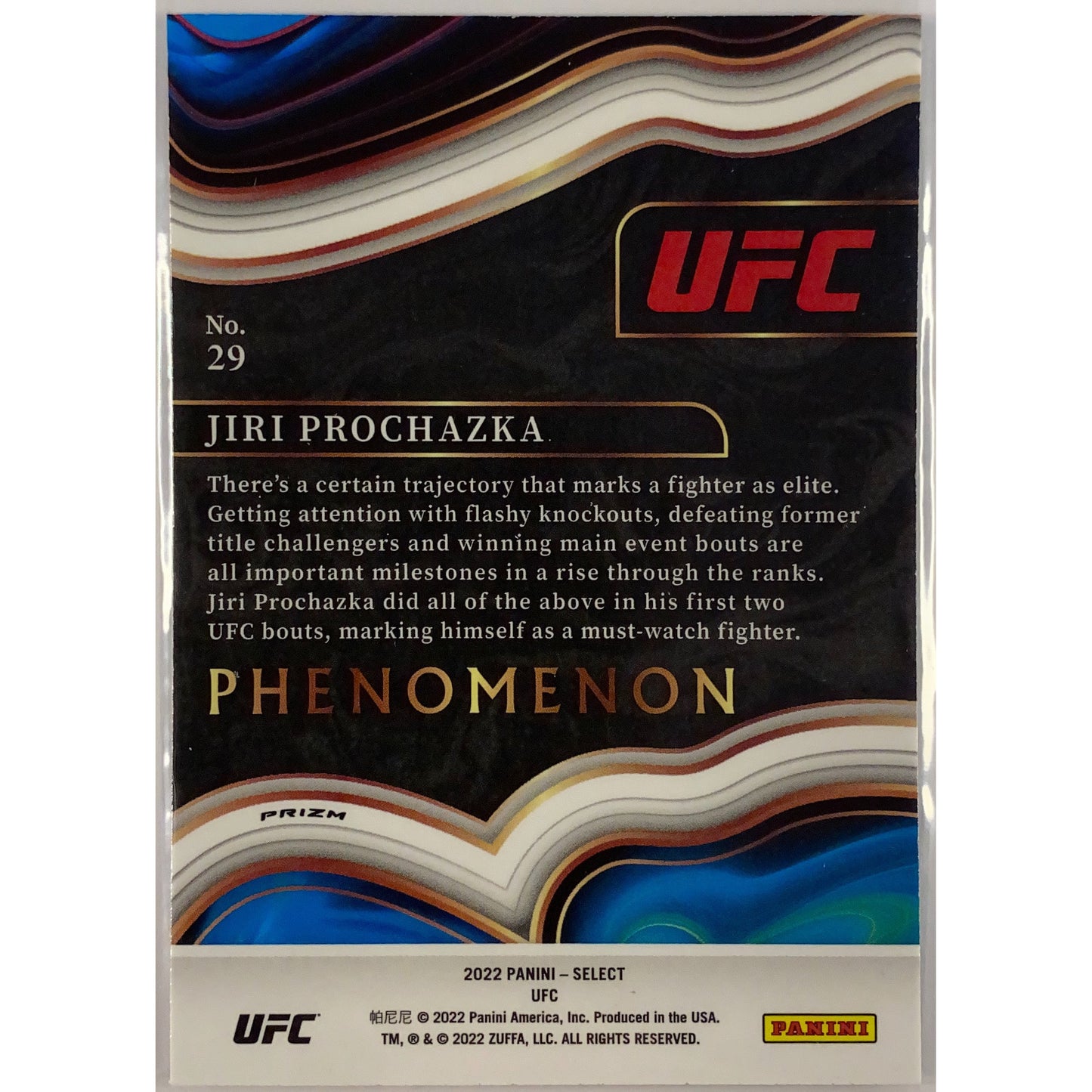 2022 Select Jiri Prochazka Phenomenon Flash Prizm