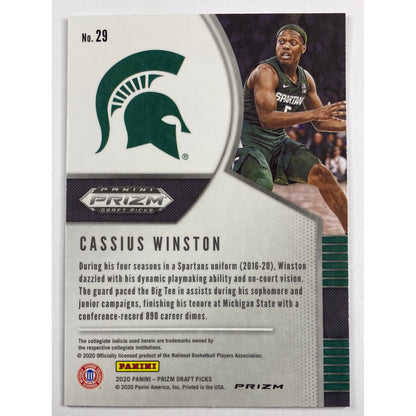 2020-21 Chronicles Draft Picks Cassius Winston Silver Holo Prizm RC