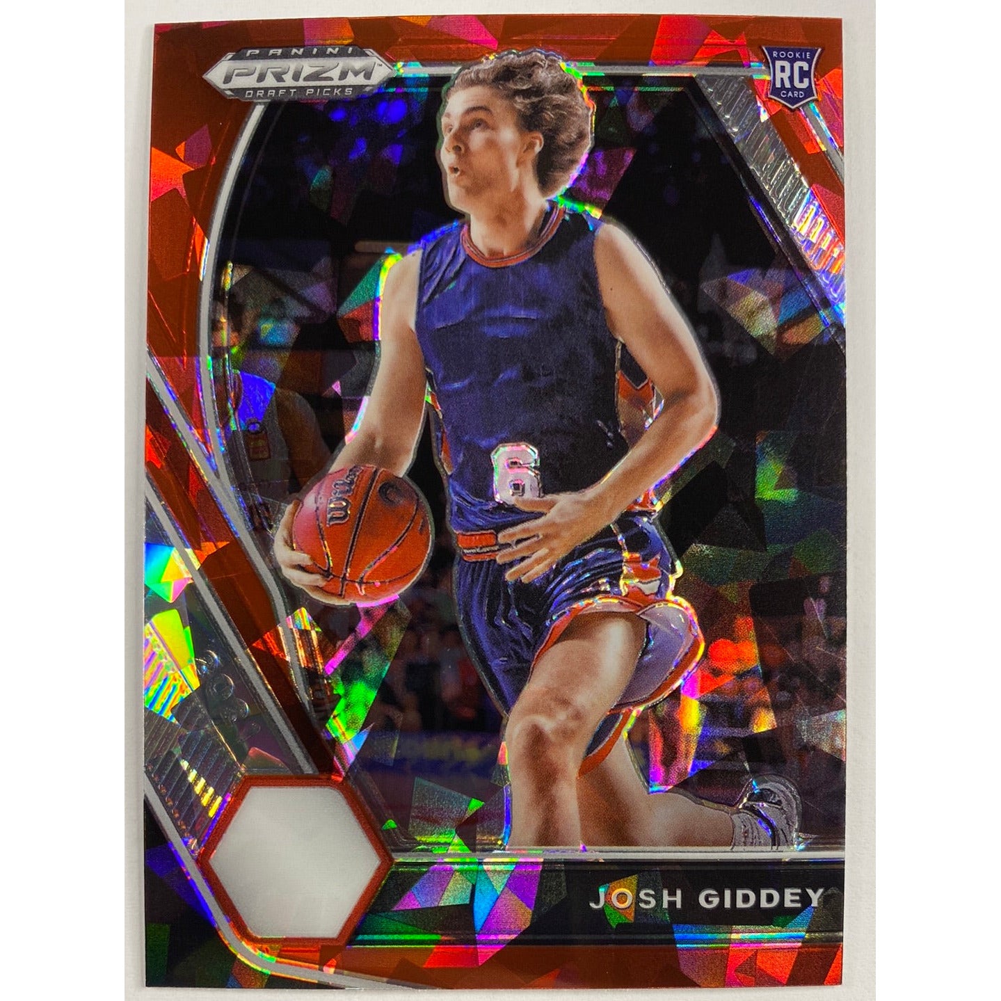 2021 Panini Prizm Draft Picks Josh Giddey Red Cracked Ice Prizm RC