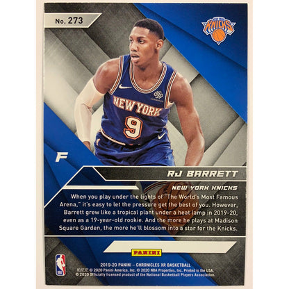 2019-20 Chronicles XR RJ Barrett Pink Parallel RC