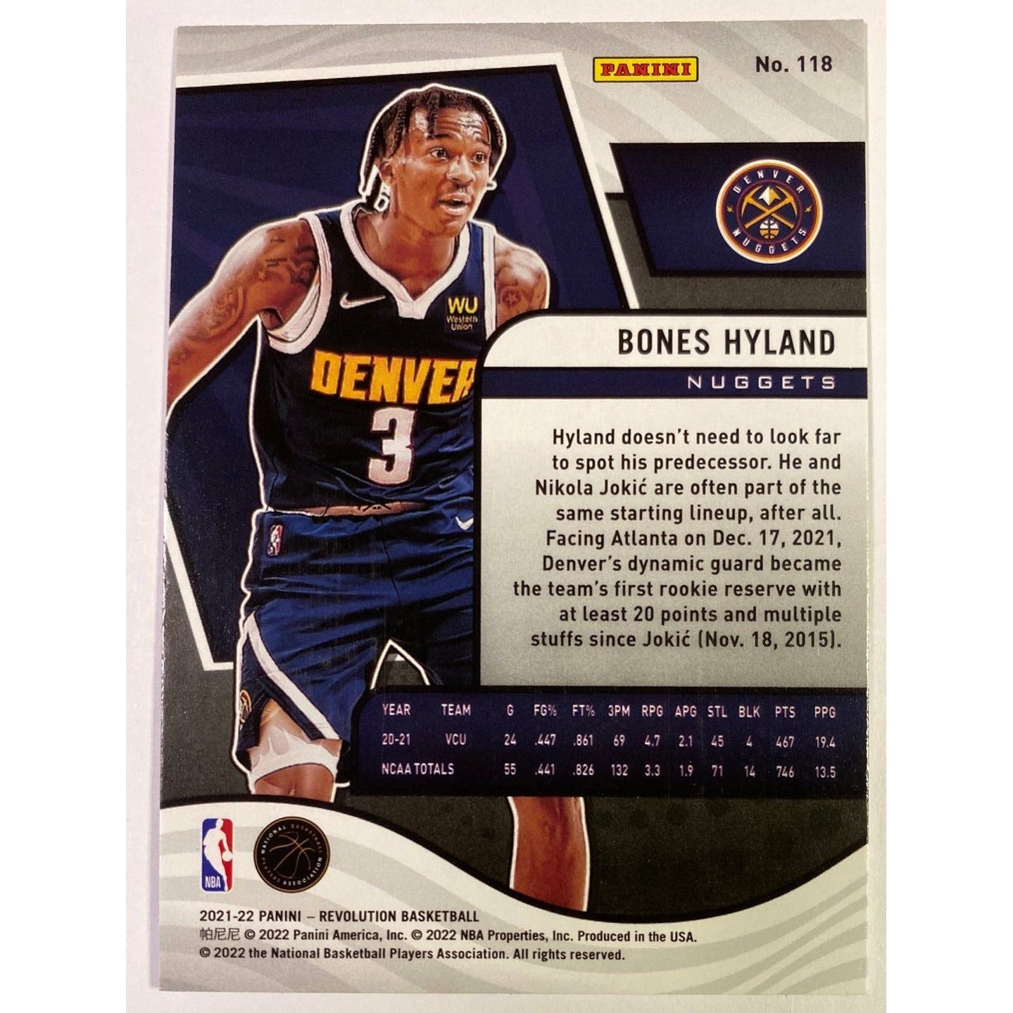 2021-22 Revolution Bones Hyland RC
