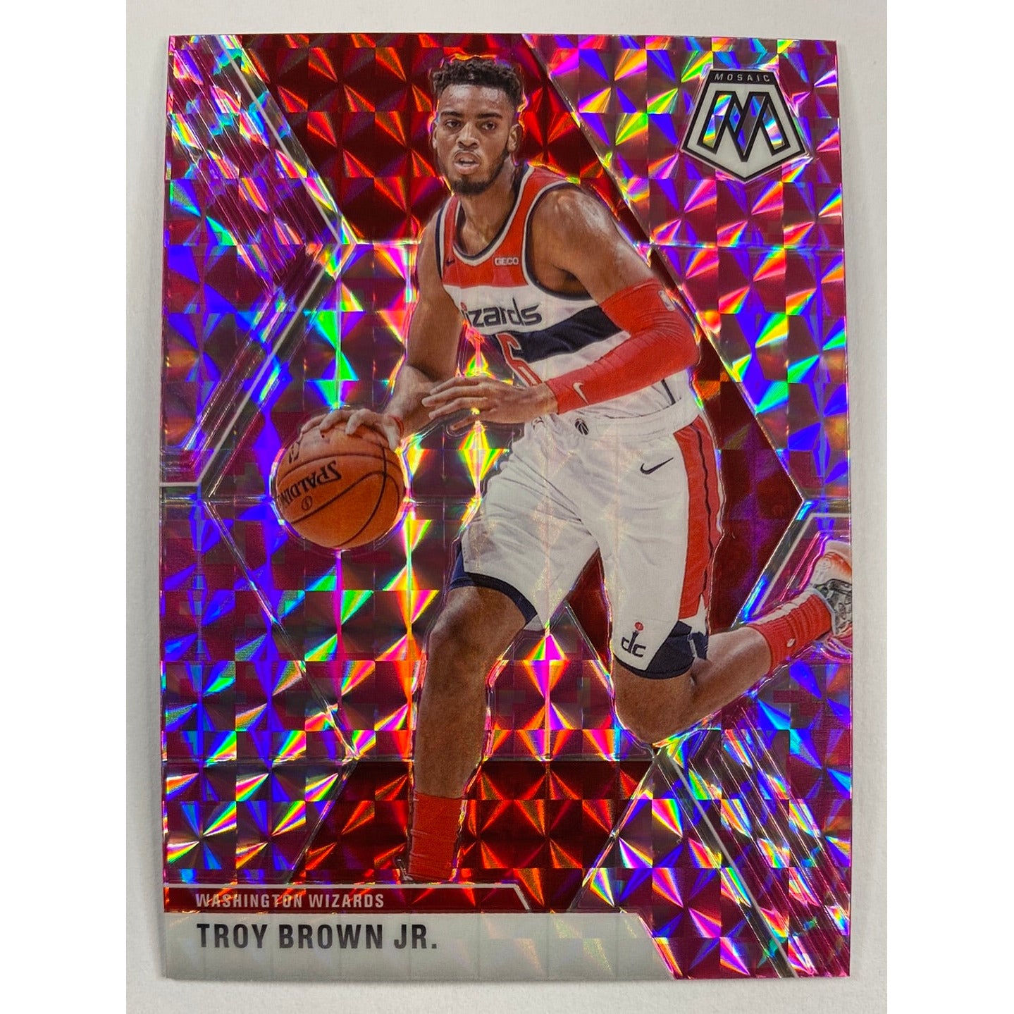 2019-20 Mosaic Troy Brown Jr Pink Camo Prizm