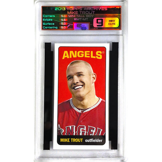 2013 Topps Archives Mike Trout Mini Tall Boy ECG Graded 9 MINT