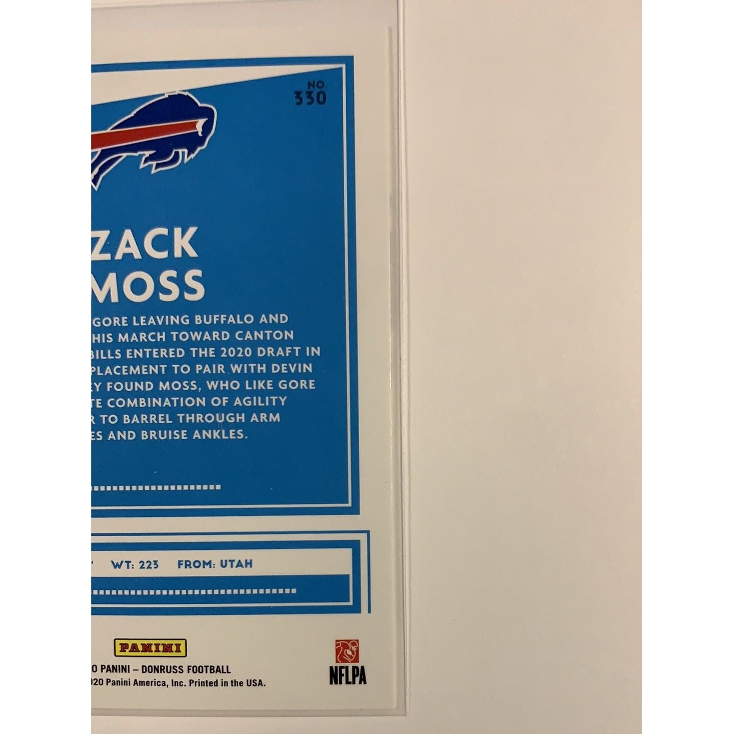  2020 Donruss Zack Moss Rated Rookie  Local Legends Cards & Collectibles