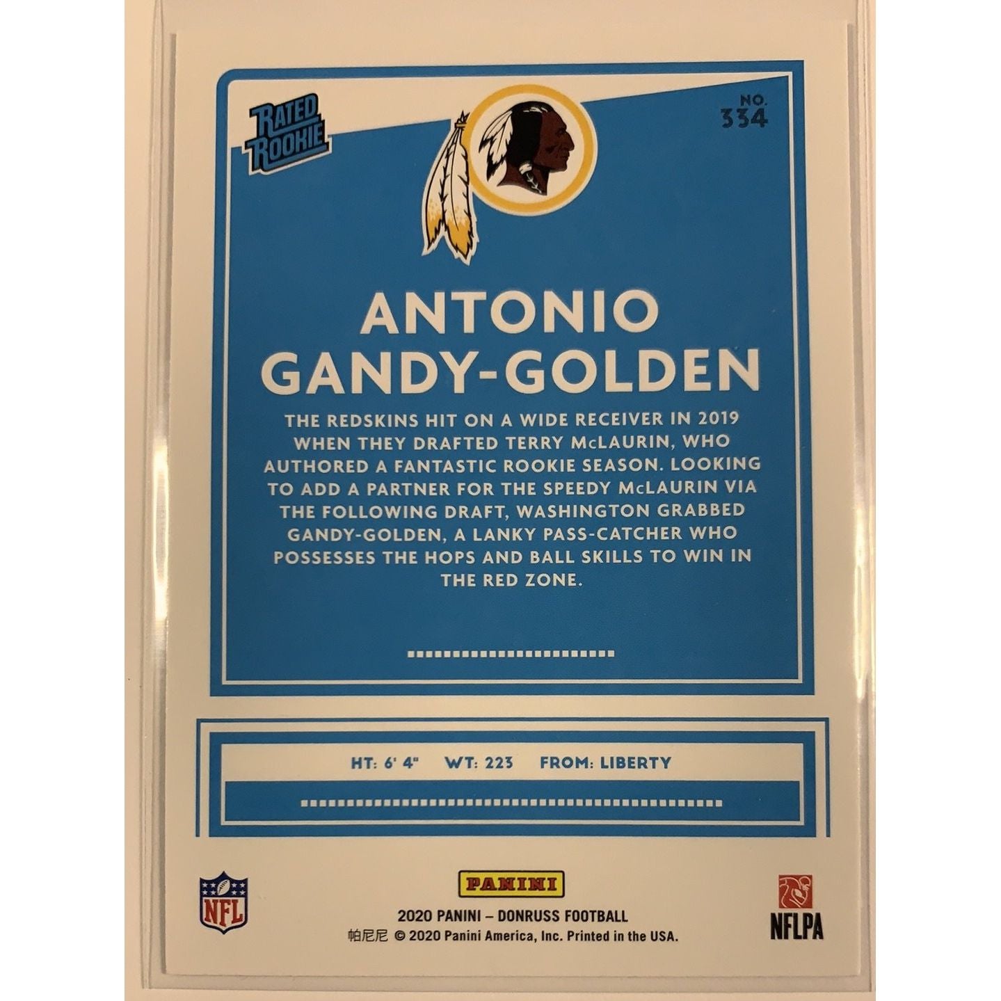  2020 Donruss Antonio Gandy Golden Blue Press Proof Rated Rookie  Local Legends Cards & Collectibles