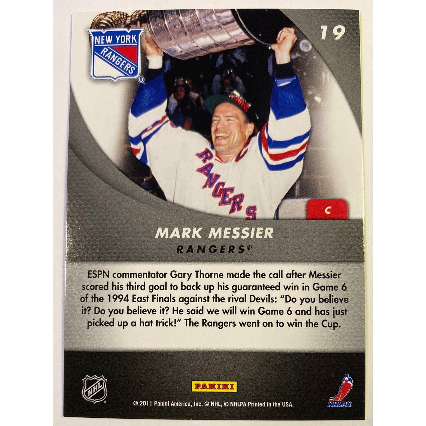 2011-12 Panini Certified Champions Mark Messier