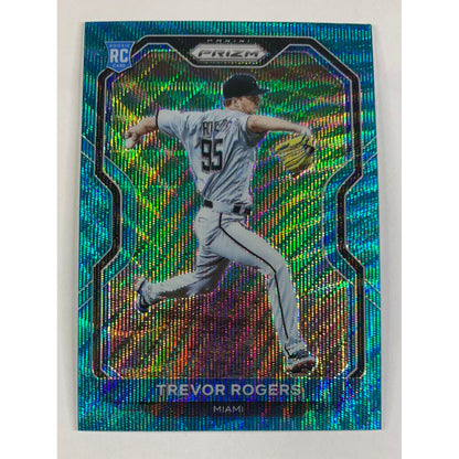 2021 Panini Prizm Trevor Rogers Teal Wave RC